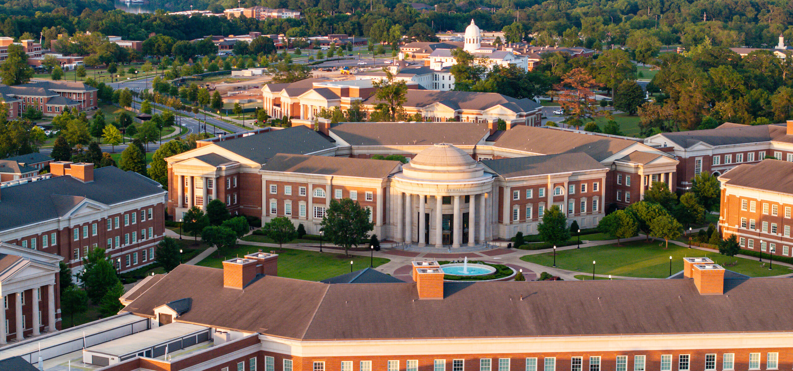 aerial photo of shelby hall