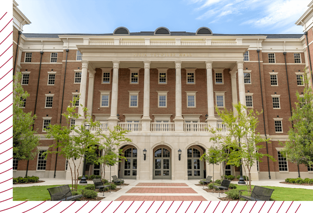Main entrance to Julia Tutwiler Residence Hall.